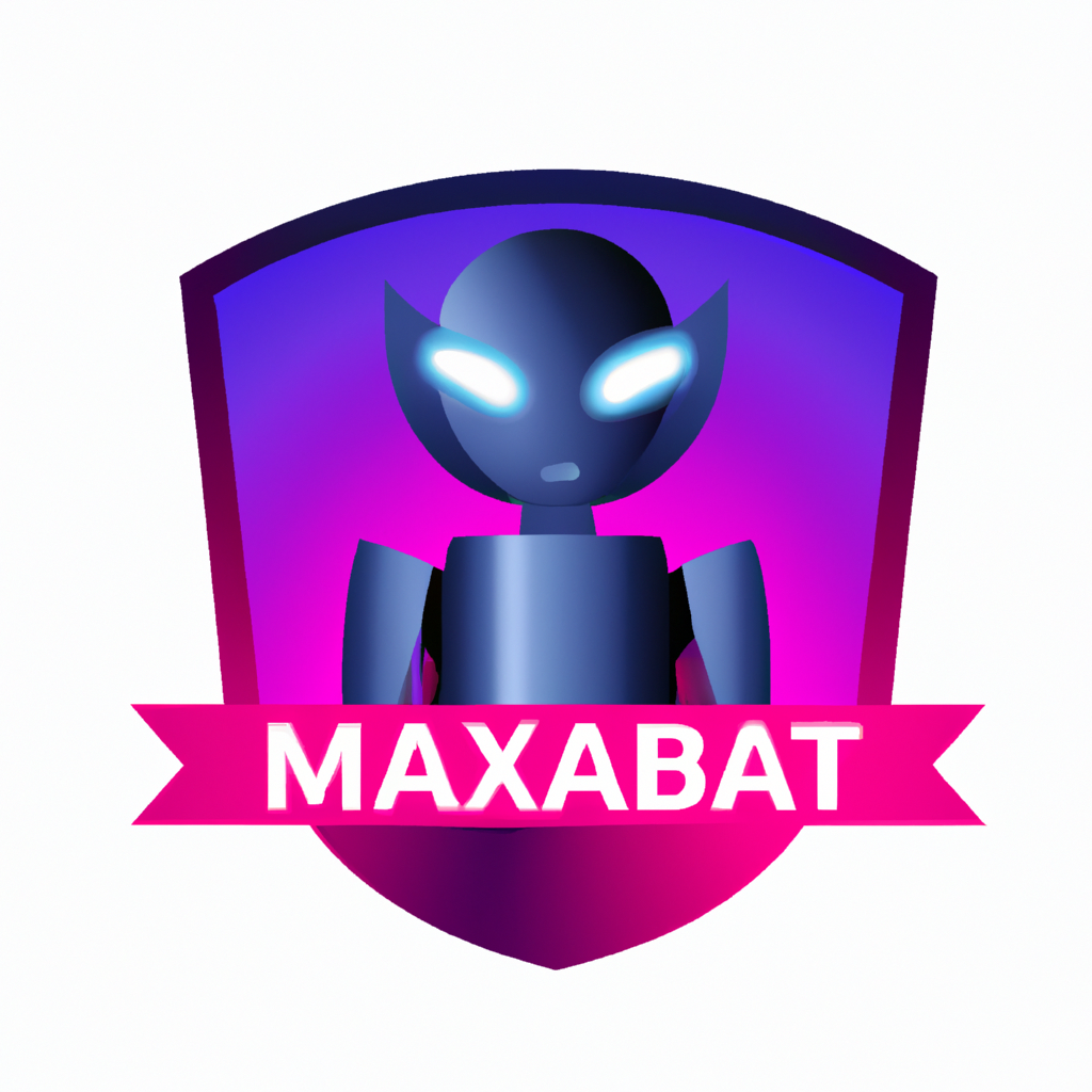 ChatBot Academy logo, a minimal robot head with blue-purple gradient